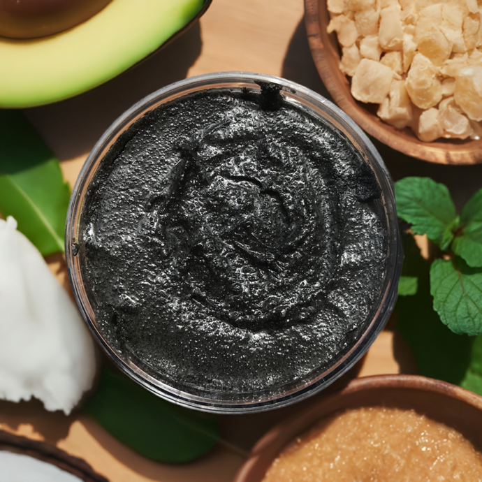 Activated Charcoal, Peppermint & Tea Tree Body Scrub